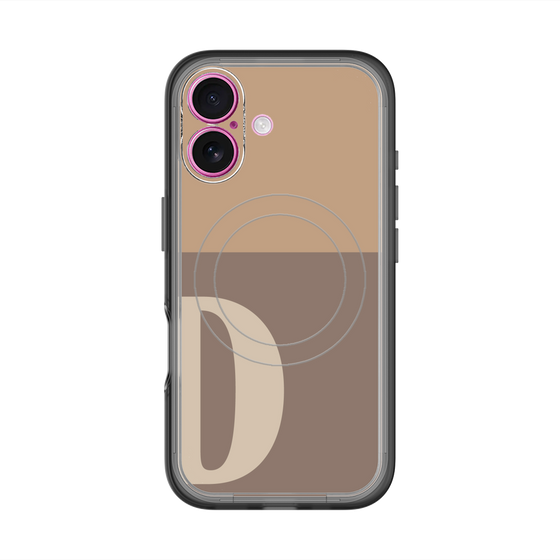 スリムプロテクションプレミアムケース with MagSafe［ オリジナル - initial two tone - D brown ］