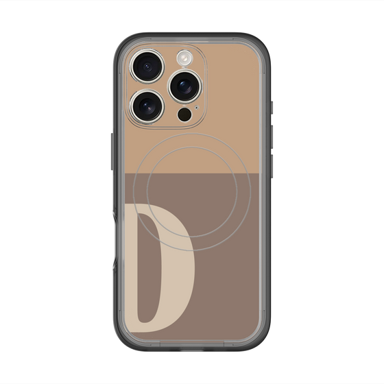 スリムプロテクションプレミアムケース with MagSafe［ オリジナル - initial two tone - D brown ］