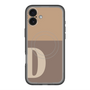 スリムプロテクションプレミアムケース with MagSafe［ オリジナル - initial two tone - D brown ］