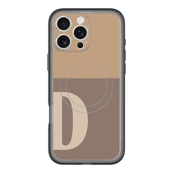 スリムプロテクションプレミアムケース with MagSafe［ オリジナル - initial two tone - D brown ］