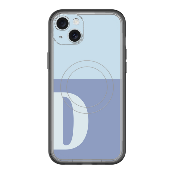 スリムプロテクションプレミアムケース with MagSafe［ オリジナル - initial two tone - D blue ］