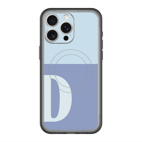 スリムプロテクションプレミアムケース with MagSafe［ オリジナル - initial two tone - D blue ］