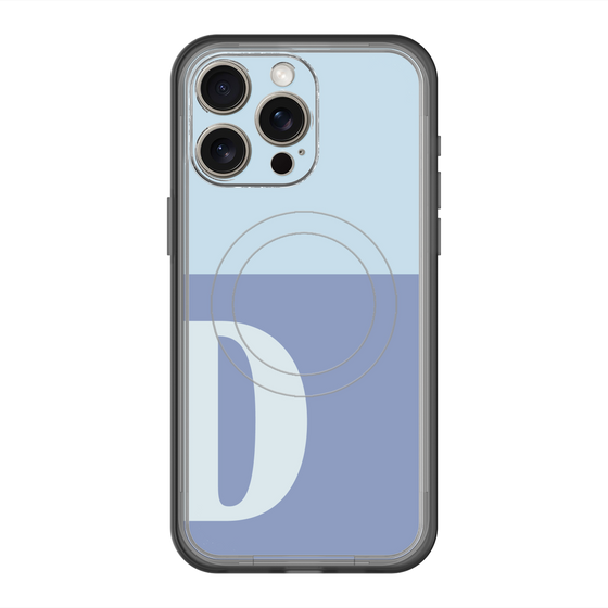 スリムプロテクションプレミアムケース with MagSafe［ オリジナル - initial two tone - D blue ］
