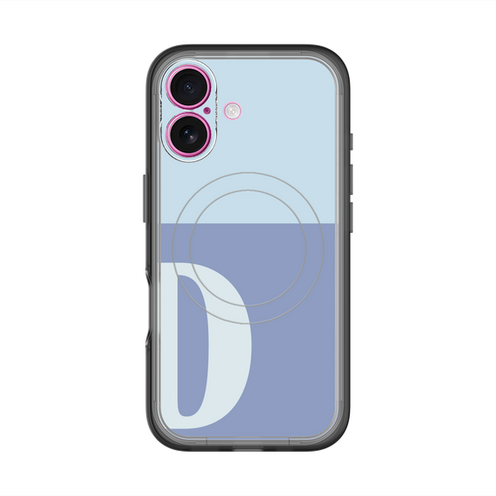 スリムプロテクションプレミアムケース with MagSafe［ オリジナル - initial two tone - D blue ］