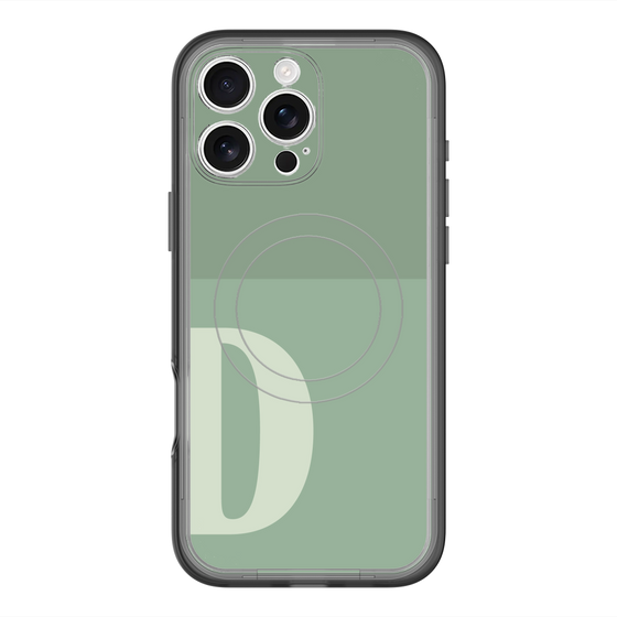 スリムプロテクションプレミアムケース with MagSafe［ オリジナル - initial two tone - D green ］