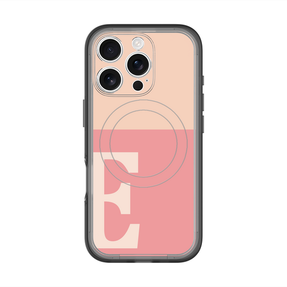 スリムプロテクションプレミアムケース with MagSafe［ オリジナル - initial two tone - E pink ］
