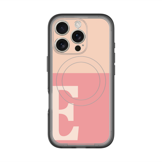 スリムプロテクションプレミアムケース with MagSafe［ オリジナル - initial two tone - E pink ］