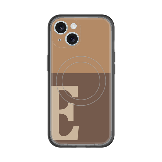 スリムプロテクションプレミアムケース with MagSafe［ オリジナル - initial two tone - E brown ］