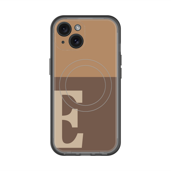 スリムプロテクションプレミアムケース with MagSafe［ オリジナル - initial two tone - E brown ］