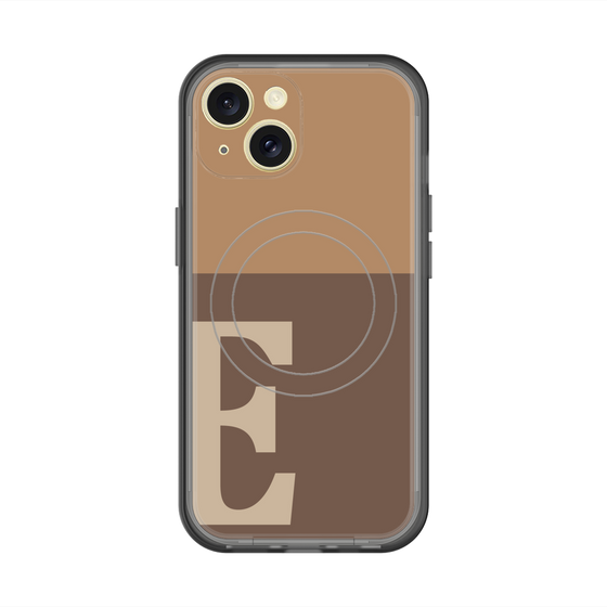 スリムプロテクションプレミアムケース with MagSafe［ オリジナル - initial two tone - E brown ］