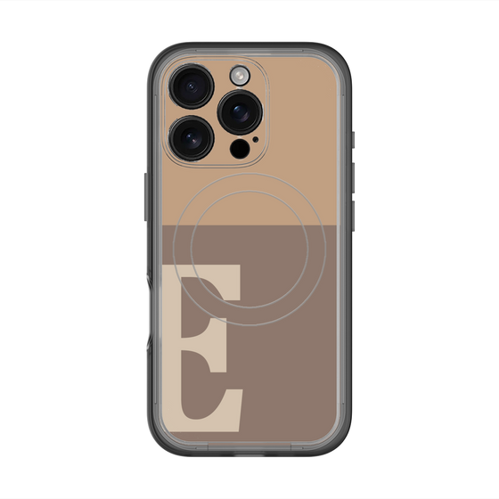 スリムプロテクションプレミアムケース with MagSafe［ オリジナル - initial two tone - E brown ］