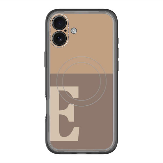 スリムプロテクションプレミアムケース with MagSafe［ オリジナル - initial two tone - E brown ］