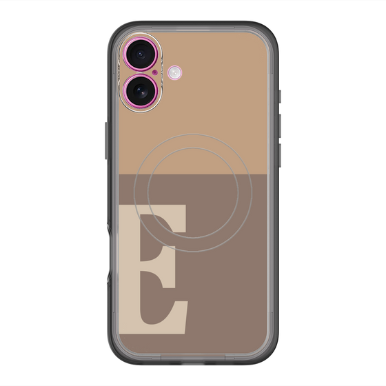 スリムプロテクションプレミアムケース with MagSafe［ オリジナル - initial two tone - E brown ］