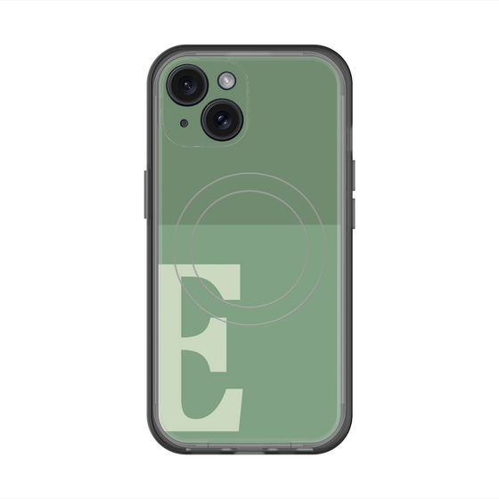 スリムプロテクションプレミアムケース with MagSafe［ オリジナル - initial two tone - E green ］