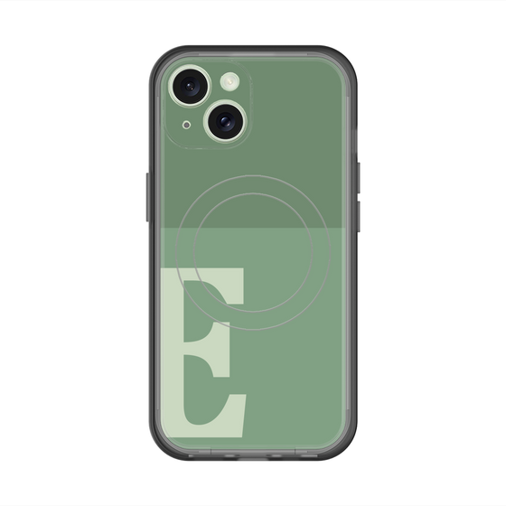 スリムプロテクションプレミアムケース with MagSafe［ オリジナル - initial two tone - E green ］
