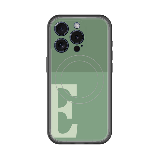 スリムプロテクションプレミアムケース with MagSafe［ オリジナル - initial two tone - E green ］