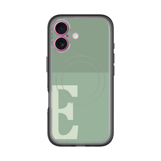 スリムプロテクションプレミアムケース with MagSafe［ オリジナル - initial two tone - E green ］