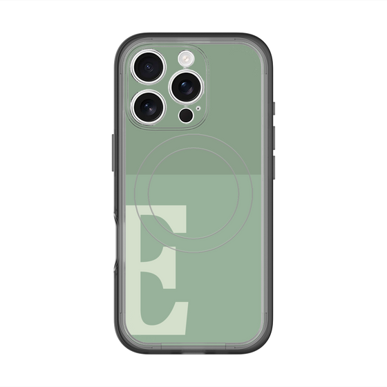 スリムプロテクションプレミアムケース with MagSafe［ オリジナル - initial two tone - E green ］