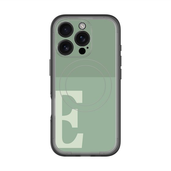 スリムプロテクションプレミアムケース with MagSafe［ オリジナル - initial two tone - E green ］