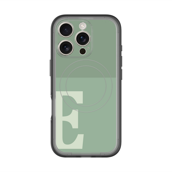 スリムプロテクションプレミアムケース with MagSafe［ オリジナル - initial two tone - E green ］