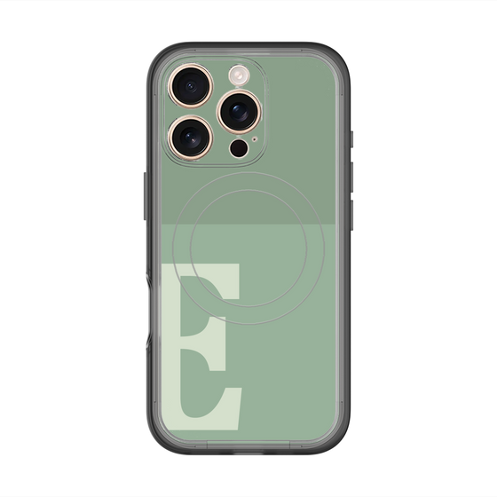 スリムプロテクションプレミアムケース with MagSafe［ オリジナル - initial two tone - E green ］