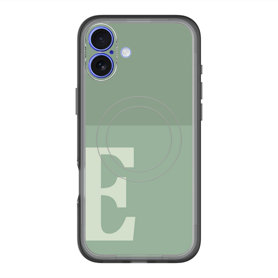 スリムプロテクションプレミアムケース with MagSafe［ オリジナル - initial two tone - E green ］