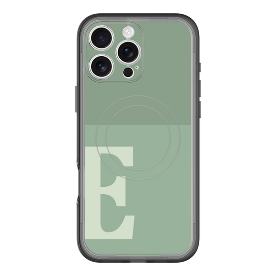 スリムプロテクションプレミアムケース with MagSafe［ オリジナル - initial two tone - E green ］