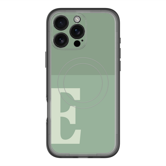 スリムプロテクションプレミアムケース with MagSafe［ オリジナル - initial two tone - E green ］