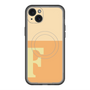 スリムプロテクションプレミアムケース with MagSafe［ オリジナル - initial two tone - F orange ］
