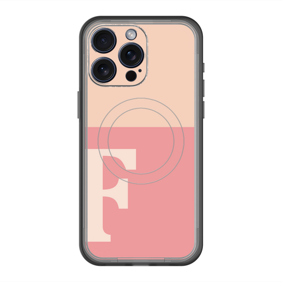 スリムプロテクションプレミアムケース with MagSafe［ オリジナル - initial two tone - F pink ］