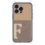 スリムプロテクションプレミアムケース with MagSafe［ オリジナル - initial two tone - F brown ］
