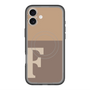 スリムプロテクションプレミアムケース with MagSafe［ オリジナル - initial two tone - F brown ］