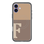 スリムプロテクションプレミアムケース with MagSafe［ オリジナル - initial two tone - F brown ］
