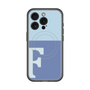 スリムプロテクションプレミアムケース with MagSafe［ オリジナル - initial two tone - F blue ］