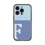 スリムプロテクションプレミアムケース with MagSafe［ オリジナル - initial two tone - F blue ］