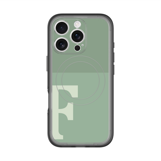 スリムプロテクションプレミアムケース with MagSafe［ オリジナル - initial two tone - F green ］