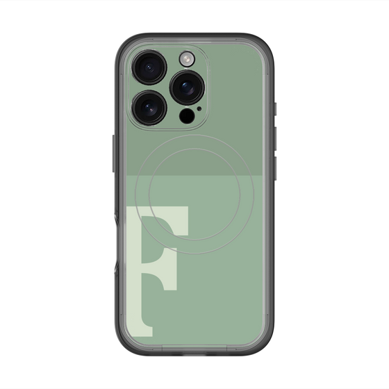 スリムプロテクションプレミアムケース with MagSafe［ オリジナル - initial two tone - F green ］