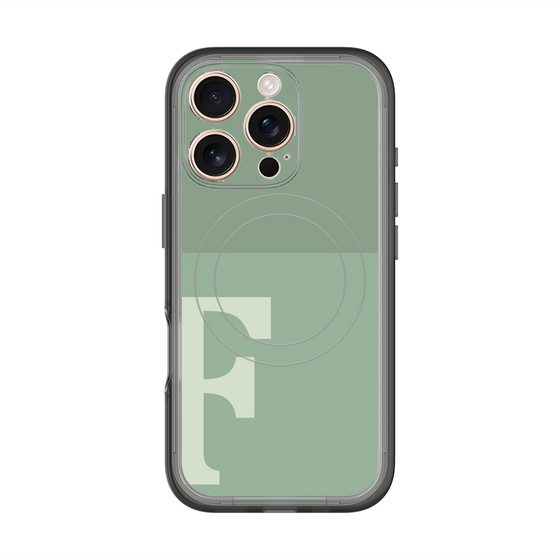 スリムプロテクションプレミアムケース with MagSafe［ オリジナル - initial two tone - F green ］