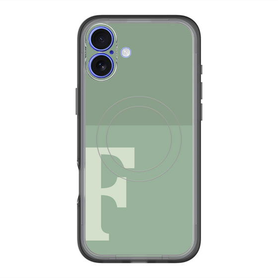 スリムプロテクションプレミアムケース with MagSafe［ オリジナル - initial two tone - F green ］