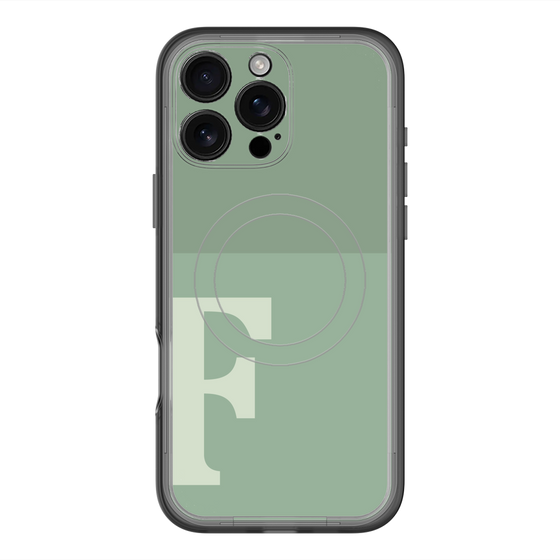 スリムプロテクションプレミアムケース with MagSafe［ オリジナル - initial two tone - F green ］