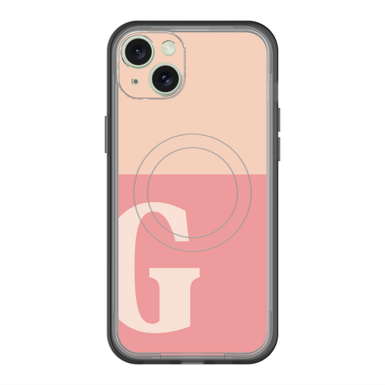 スリムプロテクションプレミアムケース with MagSafe［ オリジナル - initial two tone - G pink ］