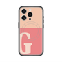 スリムプロテクションプレミアムケース with MagSafe［ オリジナル - initial two tone - G pink ］