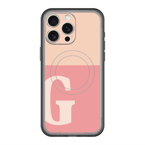 スリムプロテクションプレミアムケース with MagSafe［ オリジナル - initial two tone - G pink ］