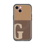 スリムプロテクションプレミアムケース with MagSafe［ オリジナル - initial two tone - G brown ］