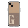 スリムプロテクションプレミアムケース with MagSafe［ オリジナル - initial two tone - G brown ］