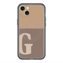 スリムプロテクションプレミアムケース with MagSafe［ オリジナル - initial two tone - G brown ］
