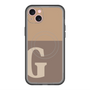 スリムプロテクションプレミアムケース with MagSafe［ オリジナル - initial two tone - G brown ］