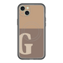スリムプロテクションプレミアムケース with MagSafe［ オリジナル - initial two tone - G brown ］