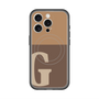 スリムプロテクションプレミアムケース with MagSafe［ オリジナル - initial two tone - G brown ］