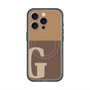 スリムプロテクションプレミアムケース with MagSafe［ オリジナル - initial two tone - G brown ］
